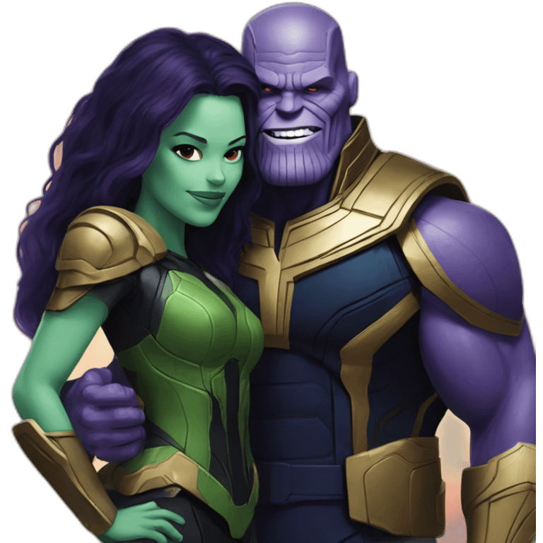 thanos and gamora emoji