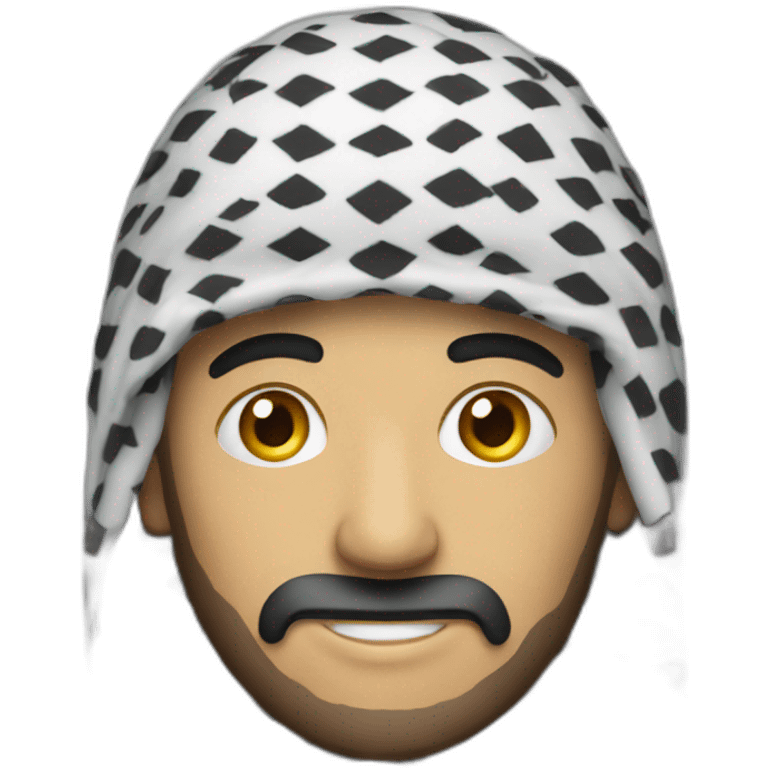 A man wearing a keffiyeh emoji