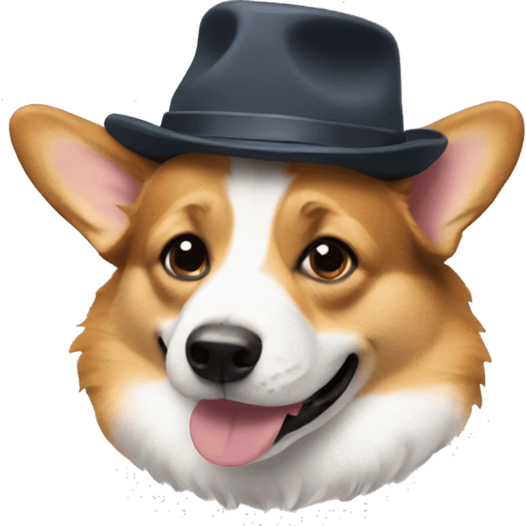 Corgi in hat emoji