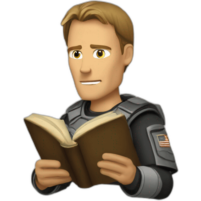 Michael Shanks Stargate reading a book emoji