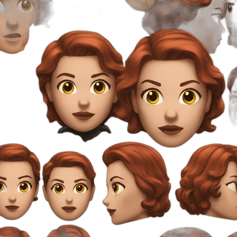 head Black Widow marvel emoji