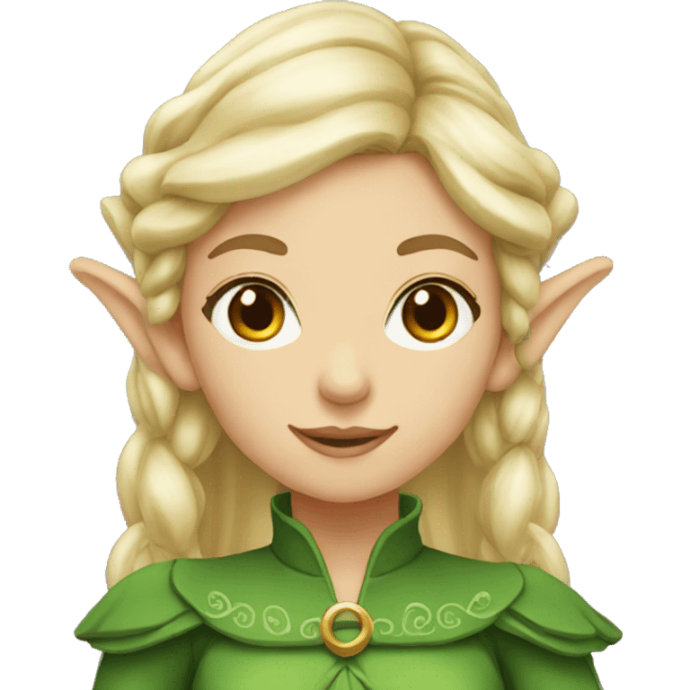 female elf with blond hair and gray eyes emoji