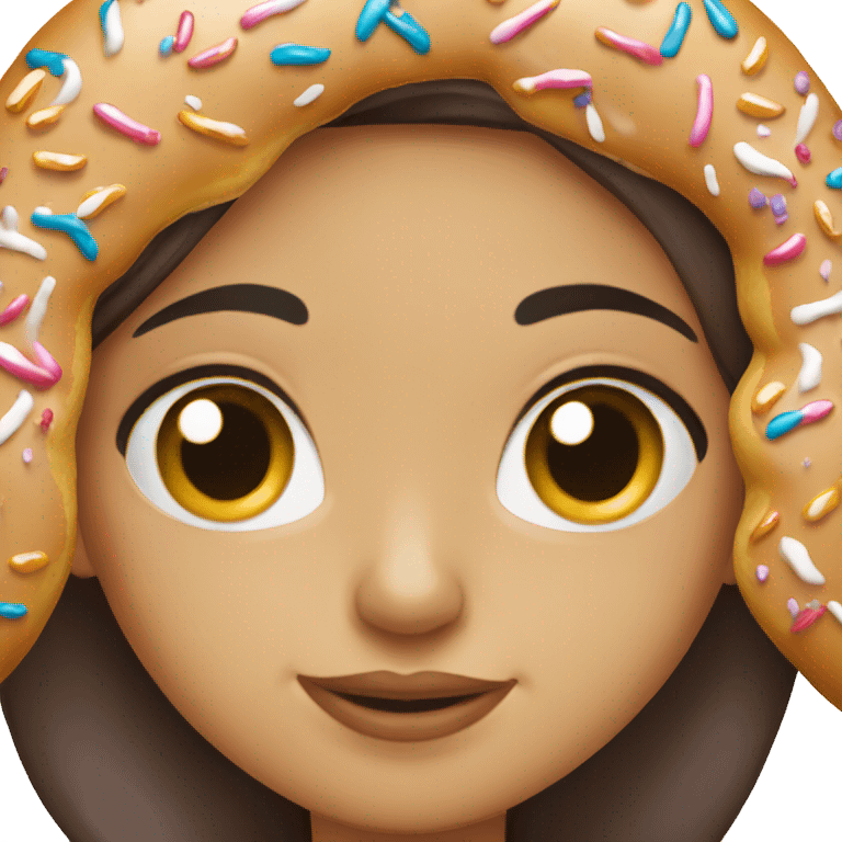 Mexican girl eating a donut  emoji