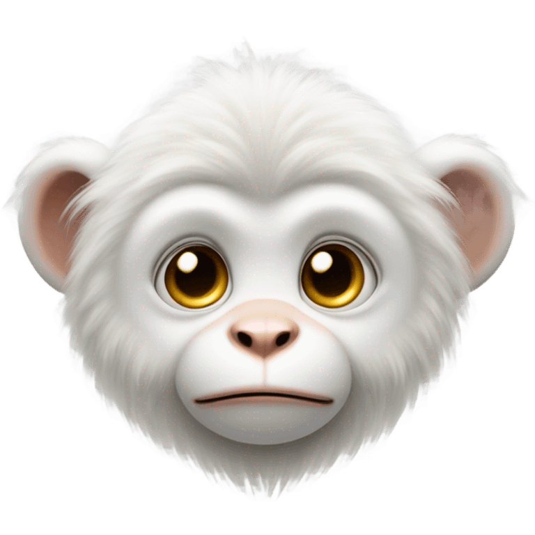 Cute white monkey emoji