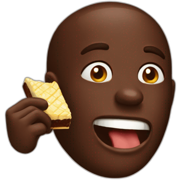 Eating chocolate  emoji