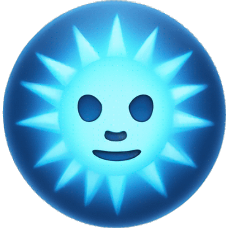 blue light sphere radiating aura  emoji