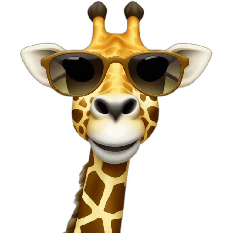 giraffe with sunglasses  emoji