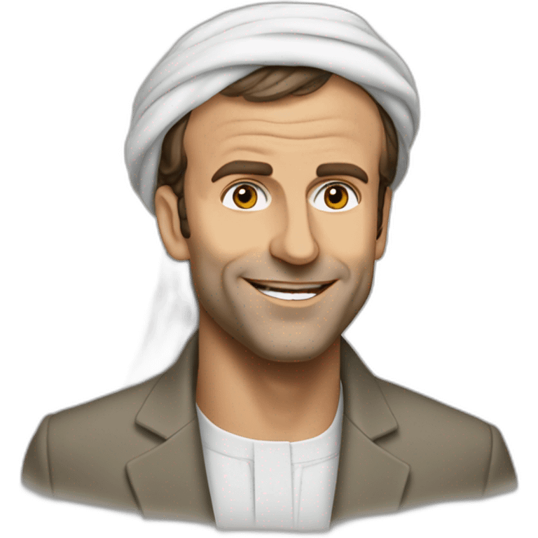 Macron arabe qui porte le voile emoji