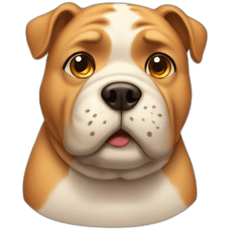 fat dog with wrinkles emoji