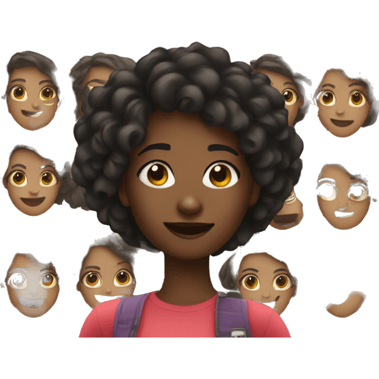 Black girl taking a selfie emoji