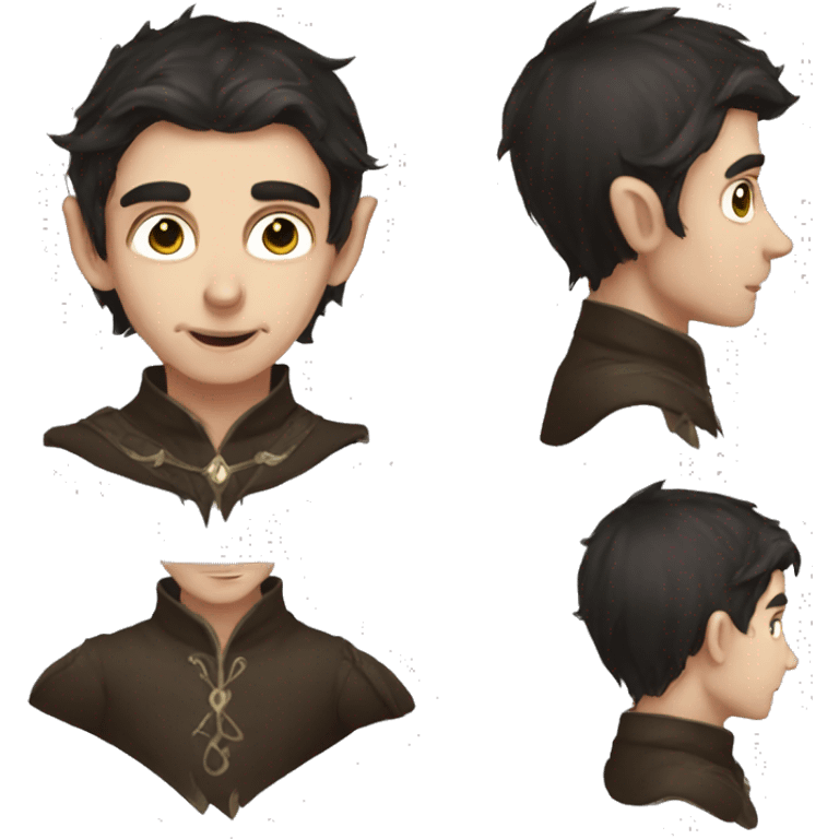 dark hair male elf fantasy emoji