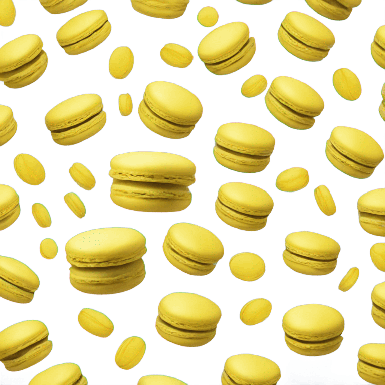 one yellow macaron  emoji