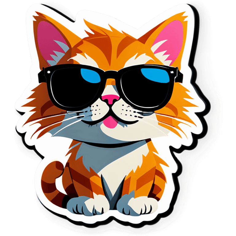 Cat with sunglasses emoji