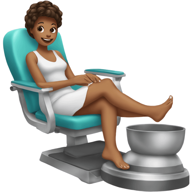 Woman getting pedicure  emoji