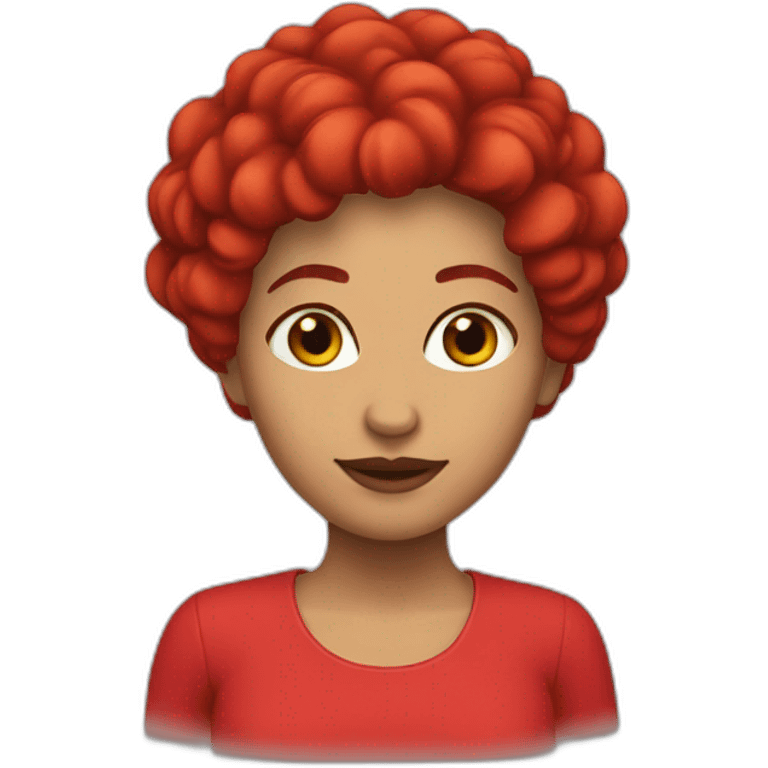 Mujer con pelo rojo emoji