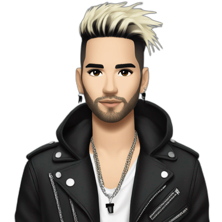 Bill Kaulitz Black highlights emoji