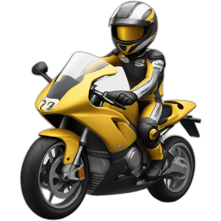 lean motorcycle race emoji