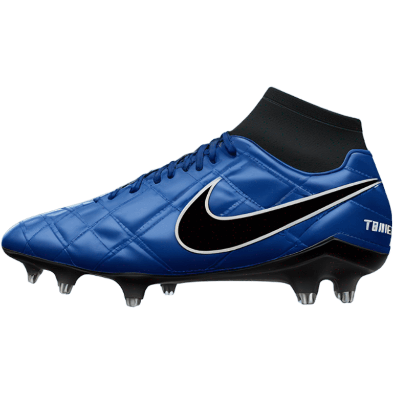 Nike tiempo cleats with studs the tiempo the legends dark vlue and blavk make it almost like the real life ones emoji