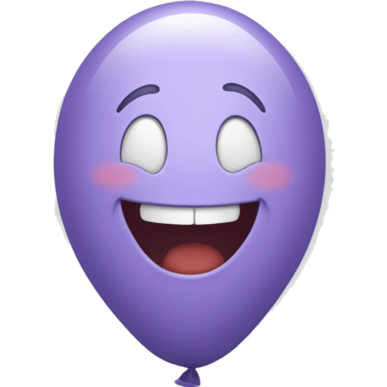 A lavender  laughing balloon emoji