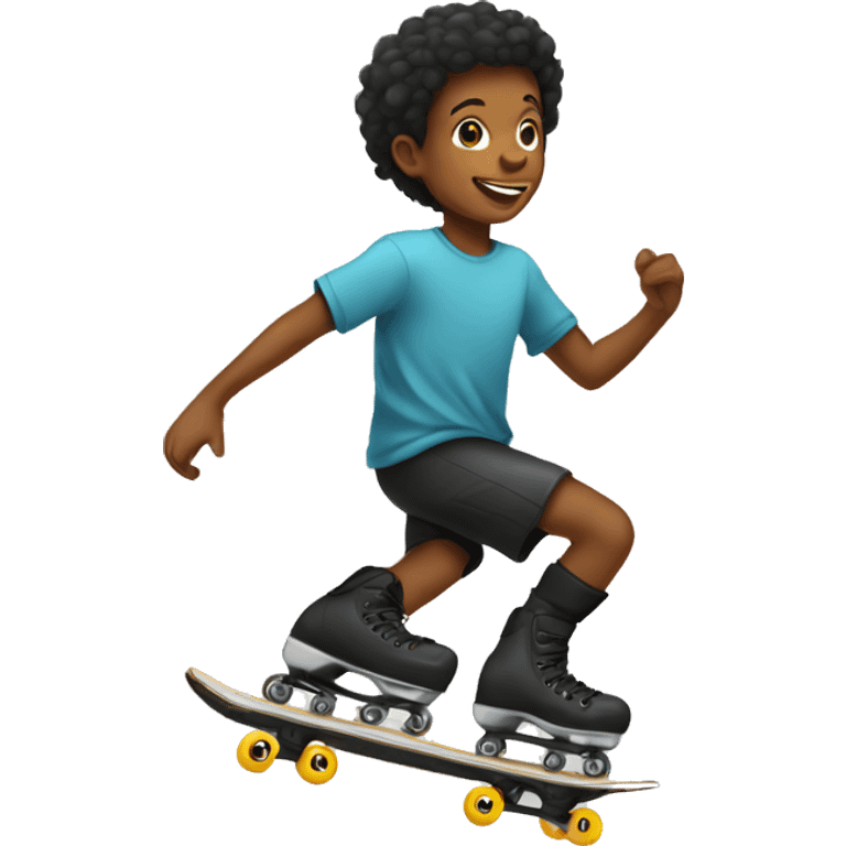 kid inline skating emoji