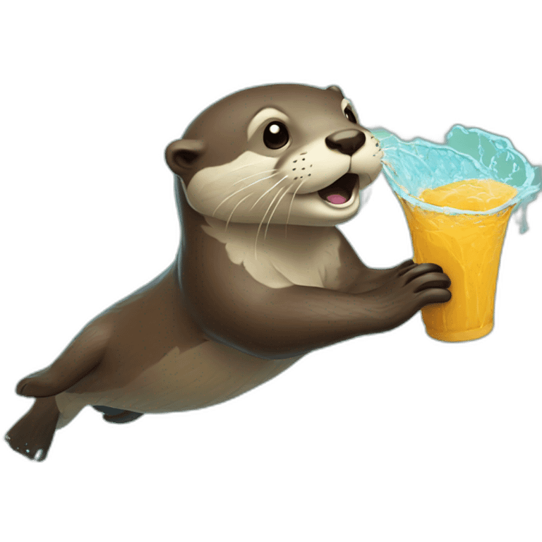 Otter dunking emoji