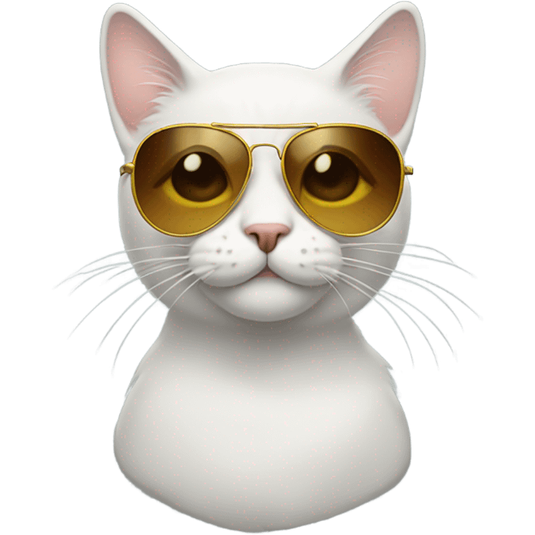 Cat wearing aviators emoji