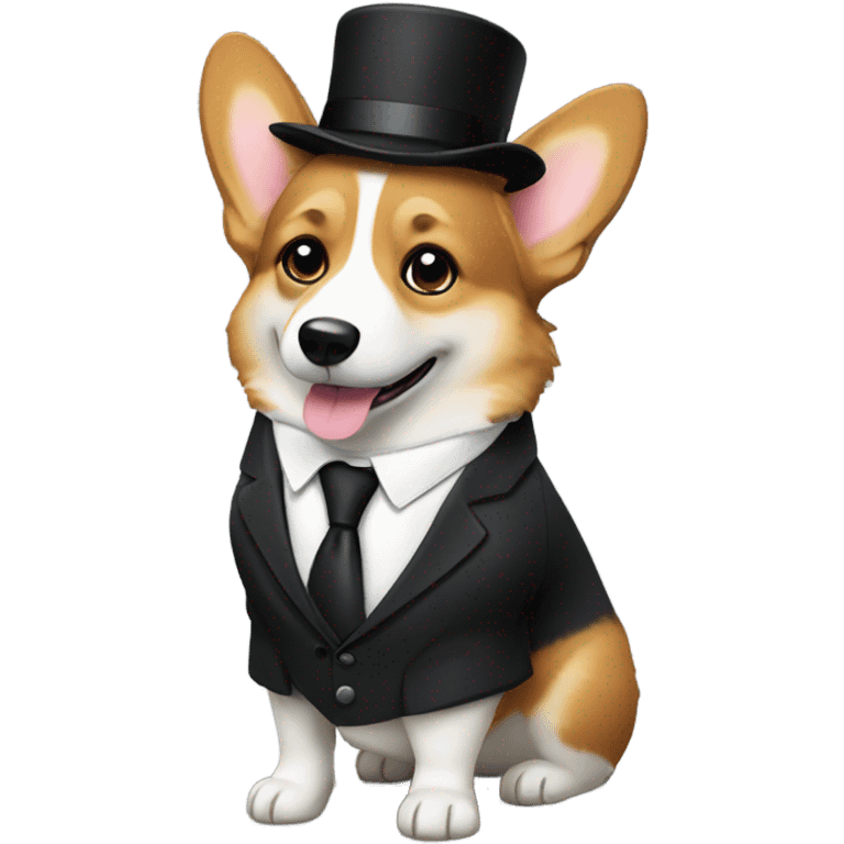 Corgi in a suit emoji