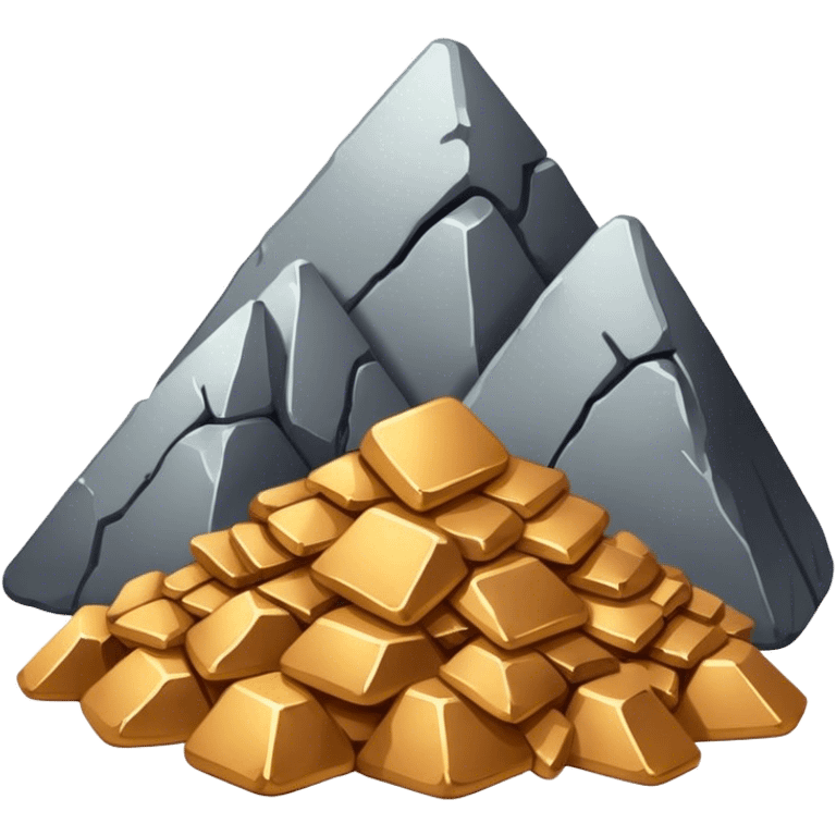 3 piles of rare earth metals emoji