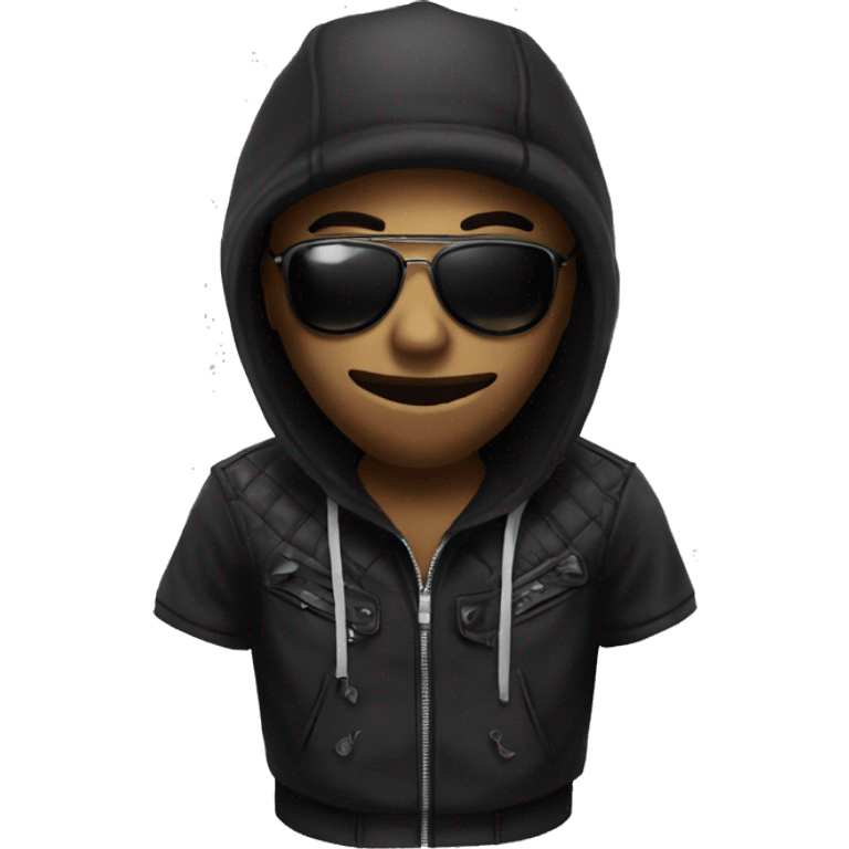 real gangsta with mask emoji