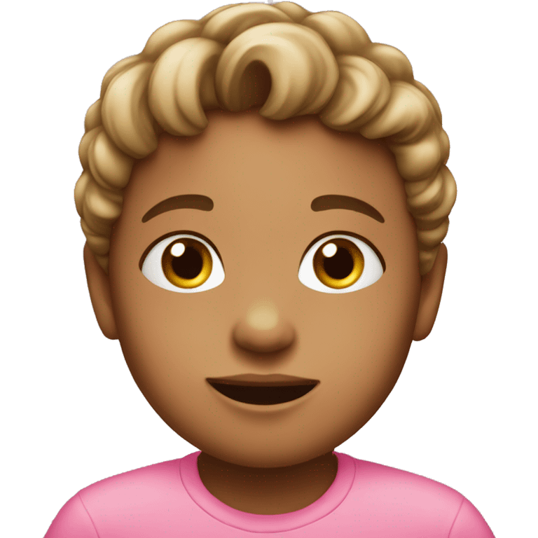 a child in pink emoji