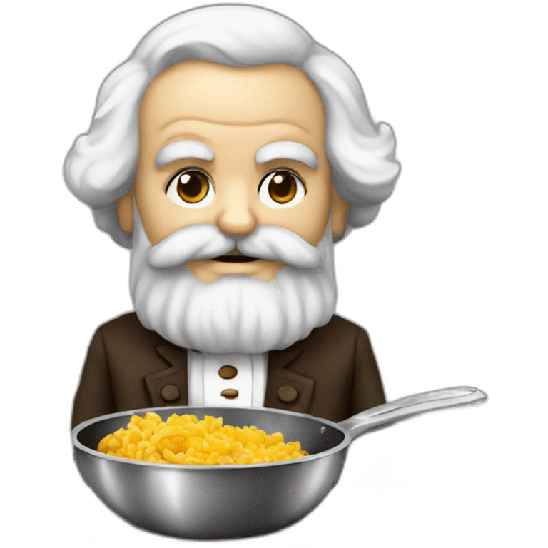 karl marx cooks food emoji