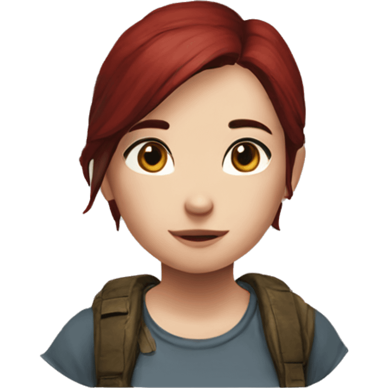 Ellie the last of us red t-shirt emoji