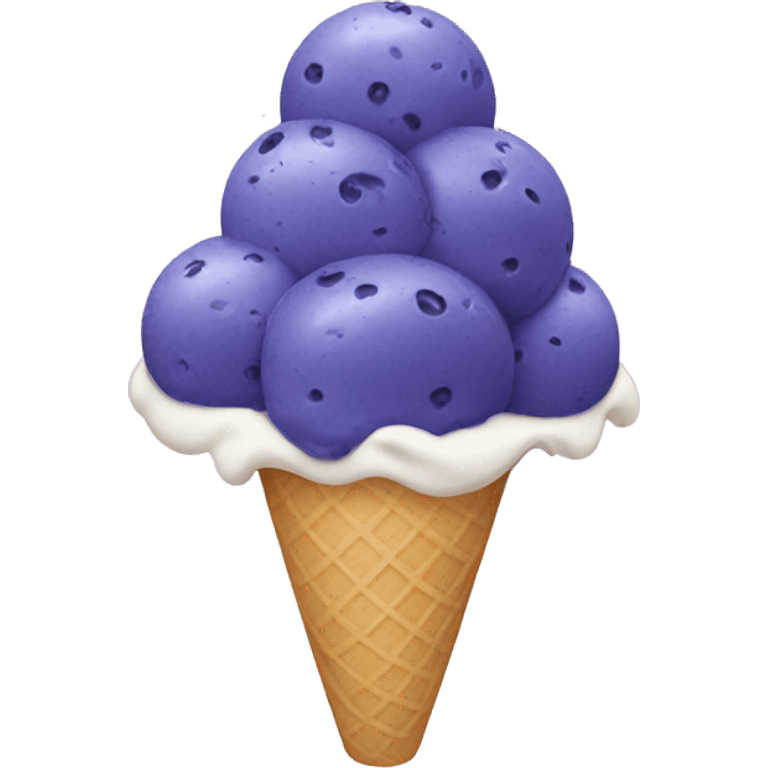 Blueberry ice cream emoji