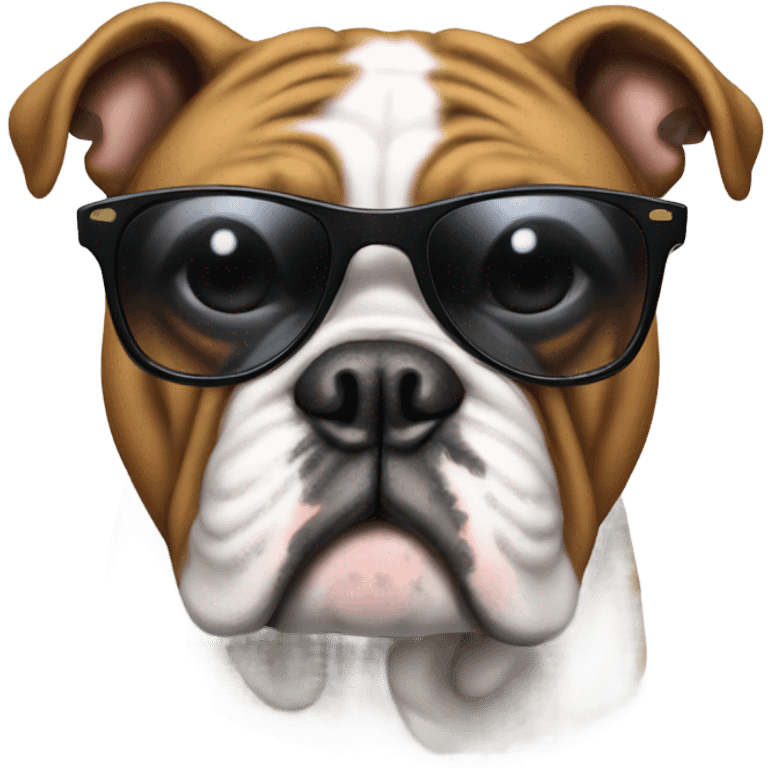 Bulldog with sunglasses emoji