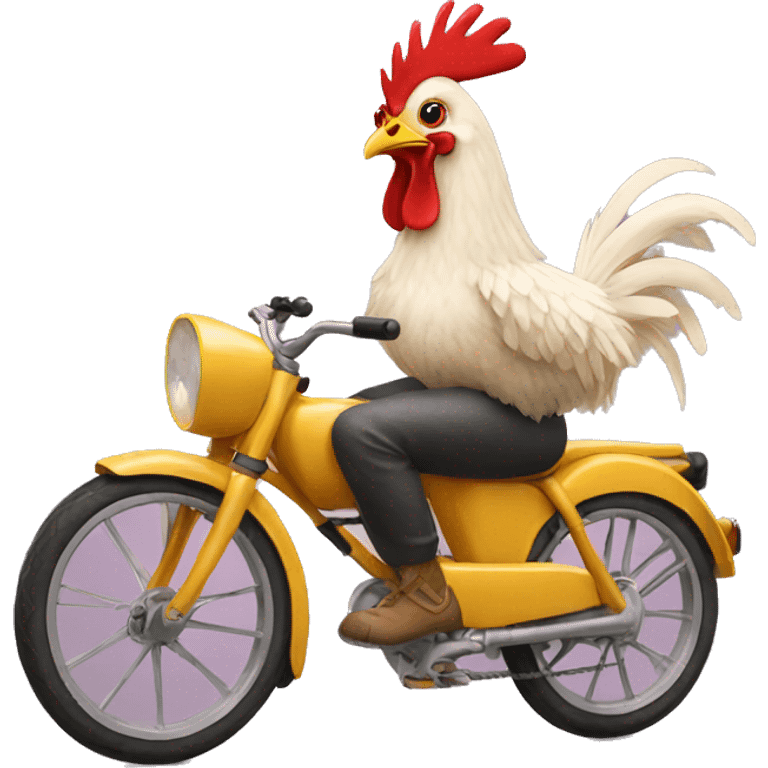 chicken with bike  emoji