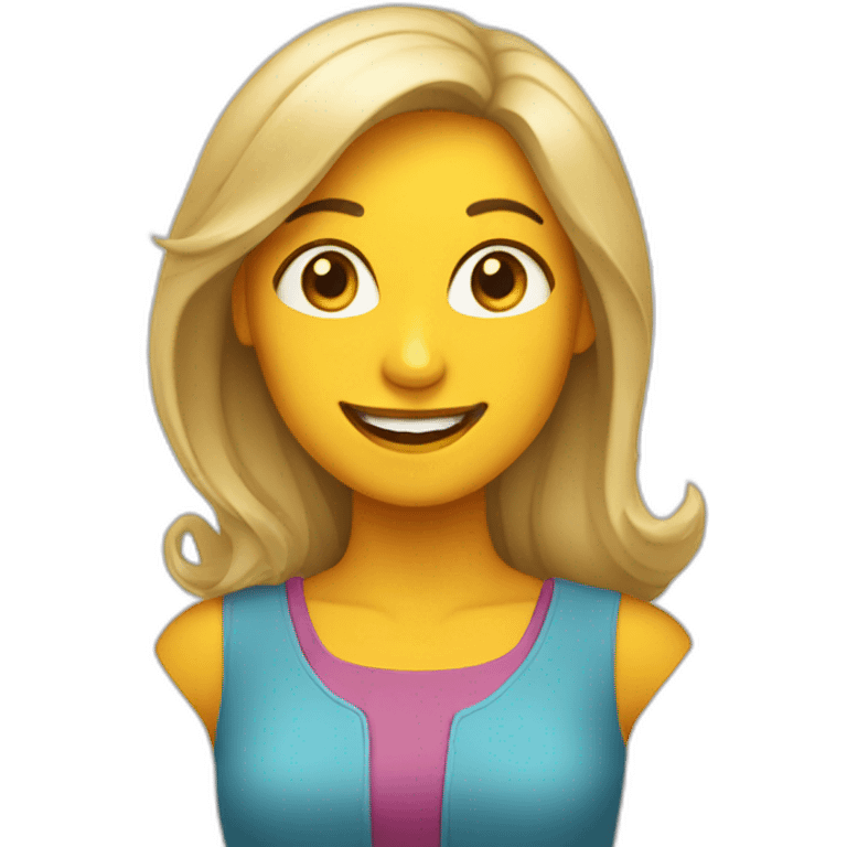 mujer feliz emoji