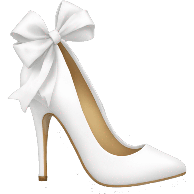 white heels with bow emoji