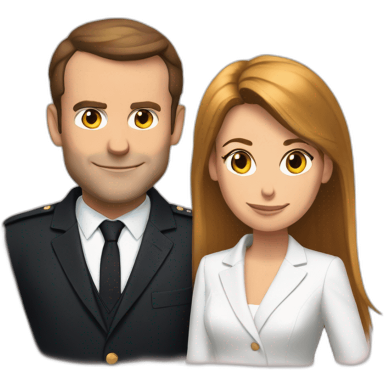 Macron and Brigitte emoji