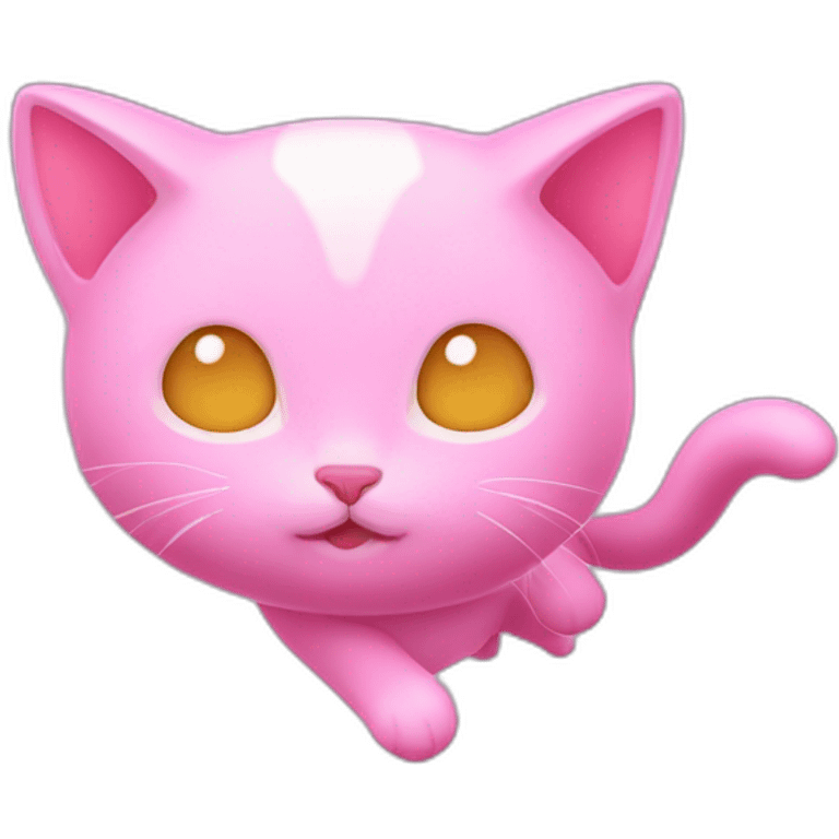 pink mew levitating emoji