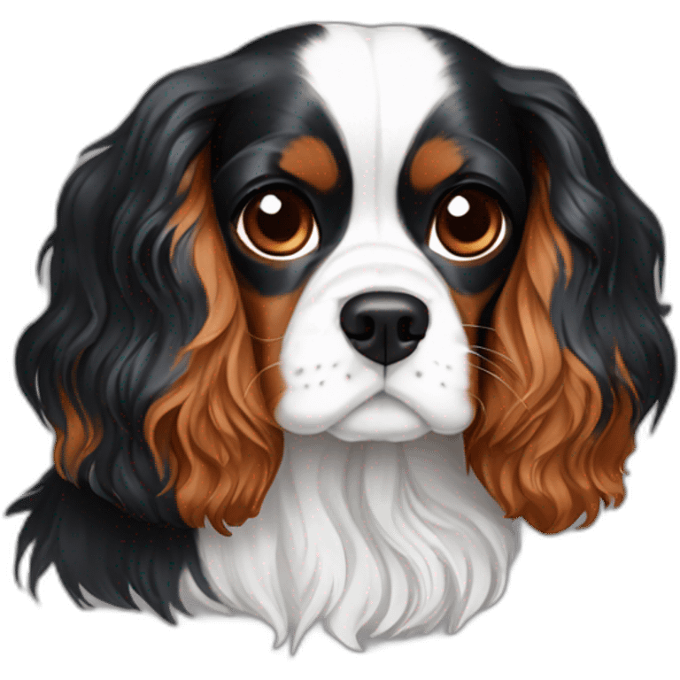 tricolor-king-charles-cavalier-spaniel emoji