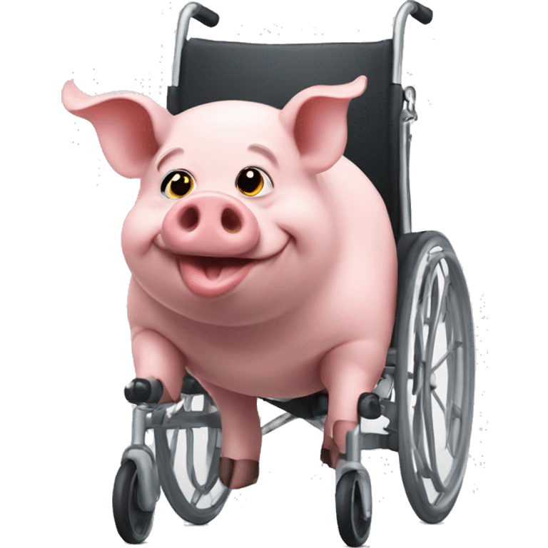 Pig in a wheelchair  emoji