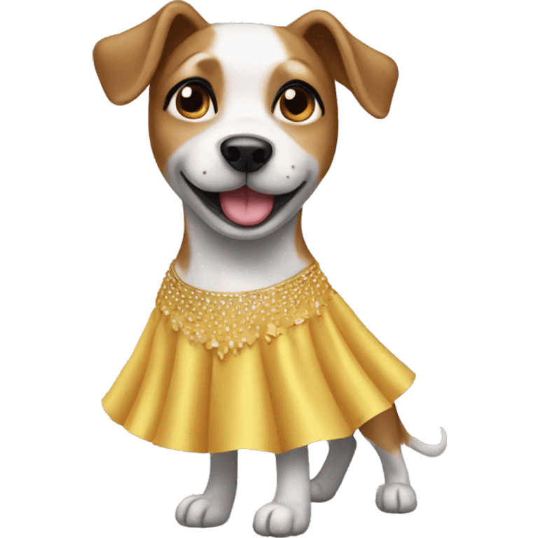 Dog With dance dress emoji