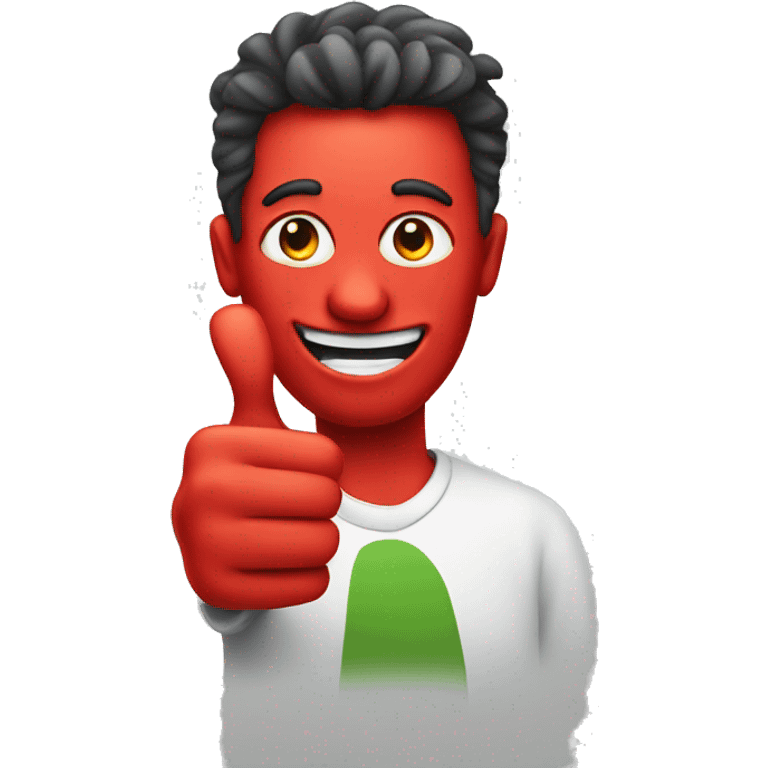 Red Face with a thumbs up emoji