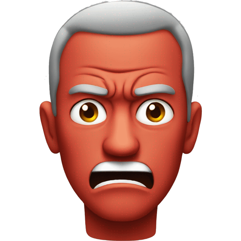 angry man red face emoji