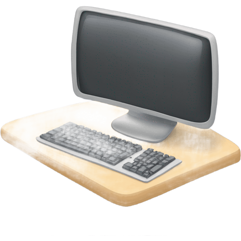 computer with woman hands emoji