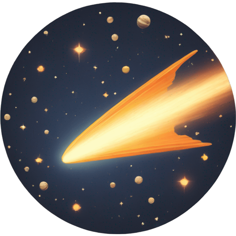 Vintage Planet comet streak motion blur emoji