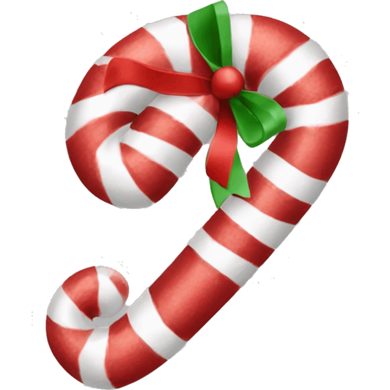 candy cane with bow emoji