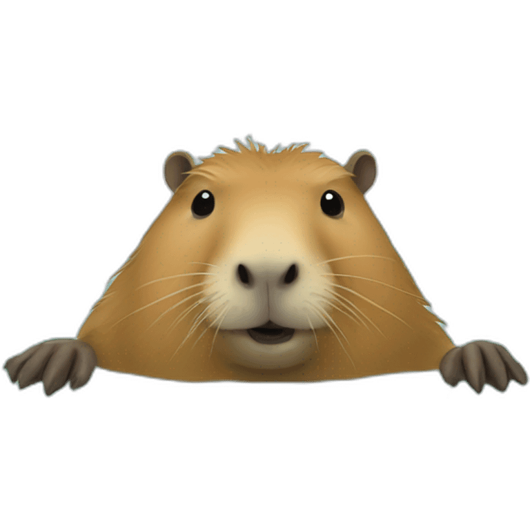 Capybara in a pool emoji