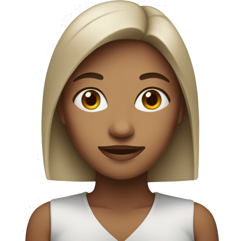 a woman on white backdrop emoji