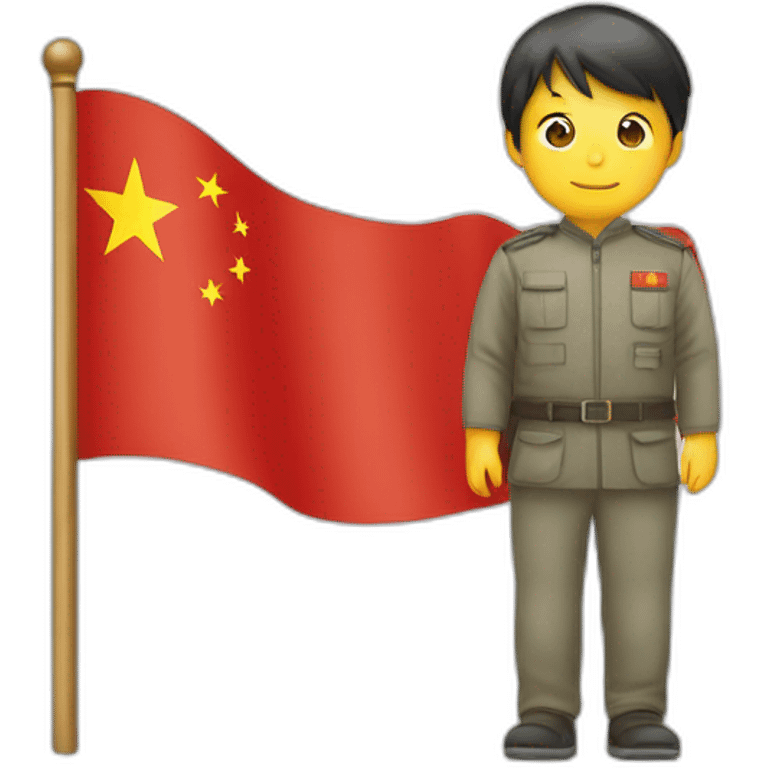 Flag of China with a person emoji